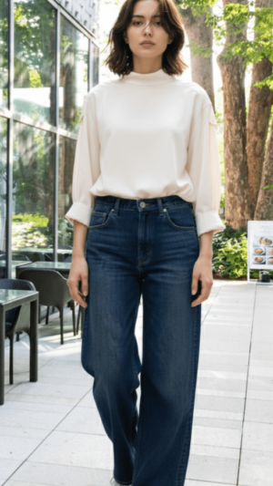 ポリモダールハイネックブラウス