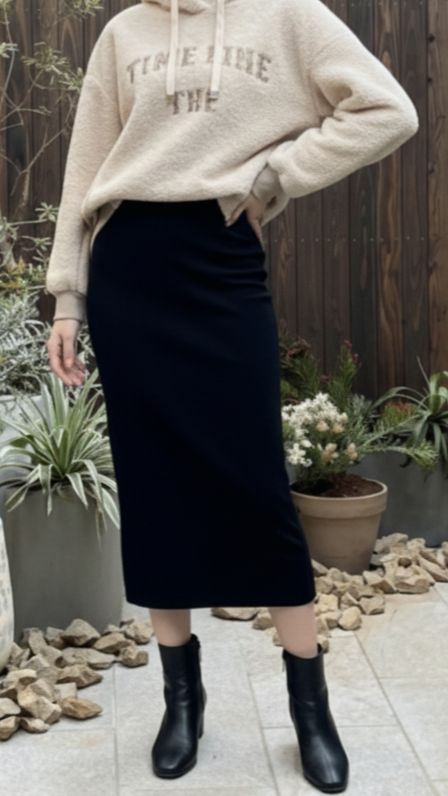 ニット タイト ロング スカート