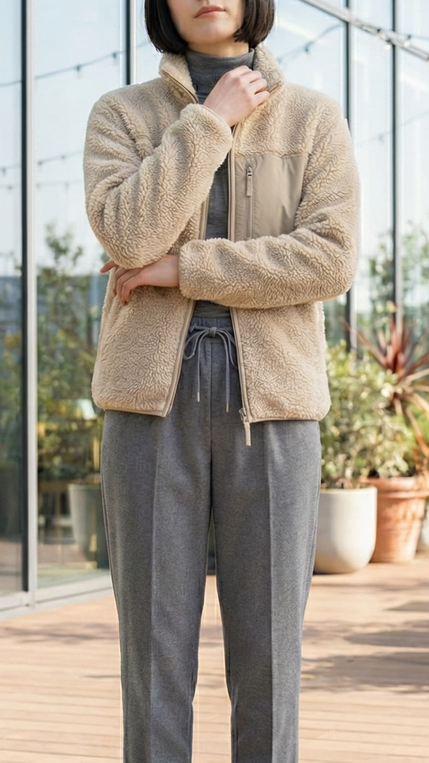 シープボアフリースブルゾン