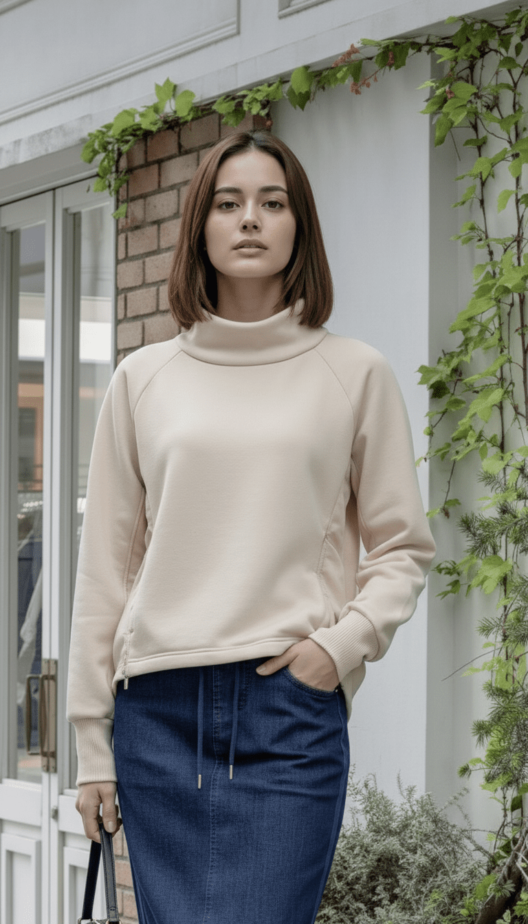 サテンドッキングプルオーバー