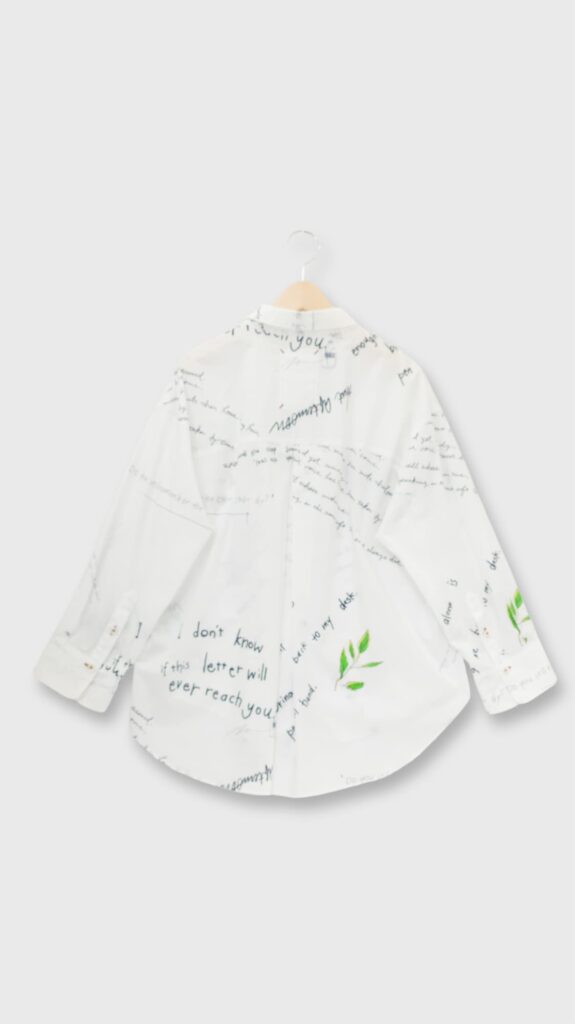 レタリング柄シャツBL