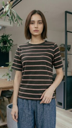レトロボーダーTシャツ