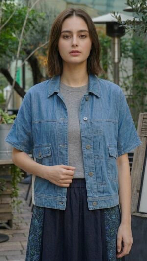 エアーデニムポンチョ