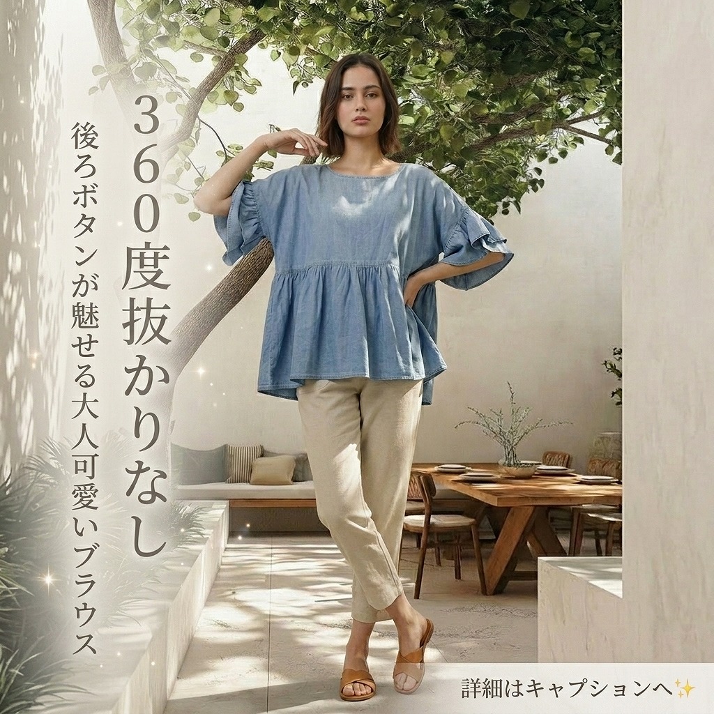 デニムなのに、驚くほど透軽い 🎬ひらり