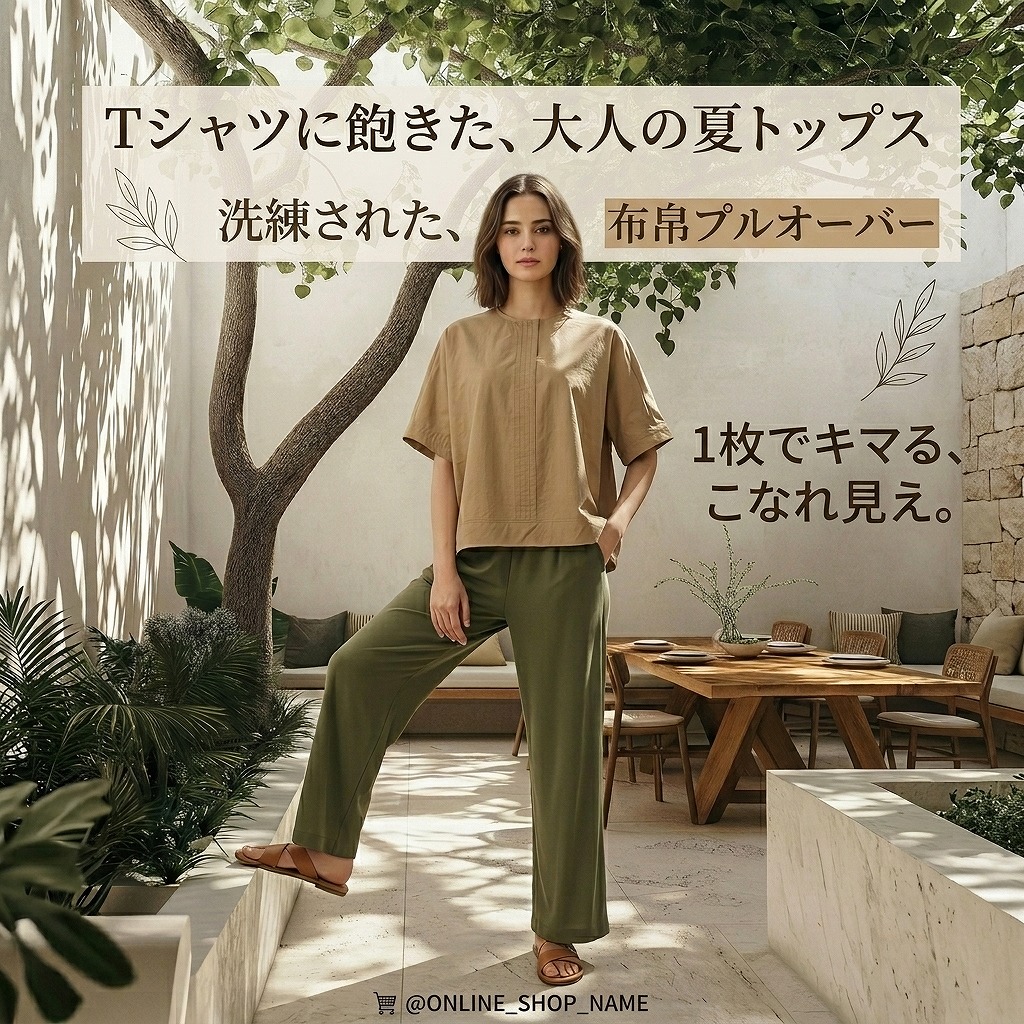 Tシャツに飽きた大人のための夏トップス 👕風