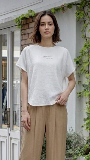 異素材切替フレンチプルオーバー