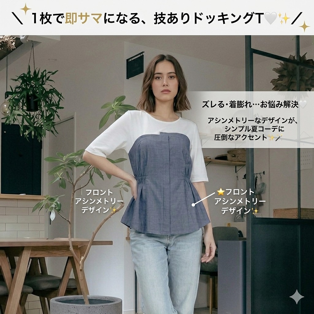 1枚で即サマになる、技ありドッキングT 🎬✨