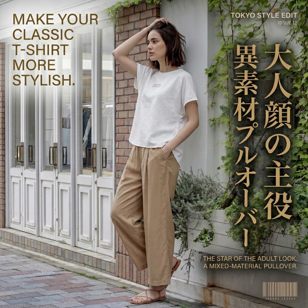 定番Tシャツを、もっとお洒落に 🎬風