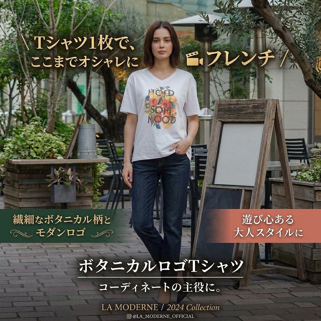 Tシャツ1枚で、ここまでお洒落に 🎬フレンチ
